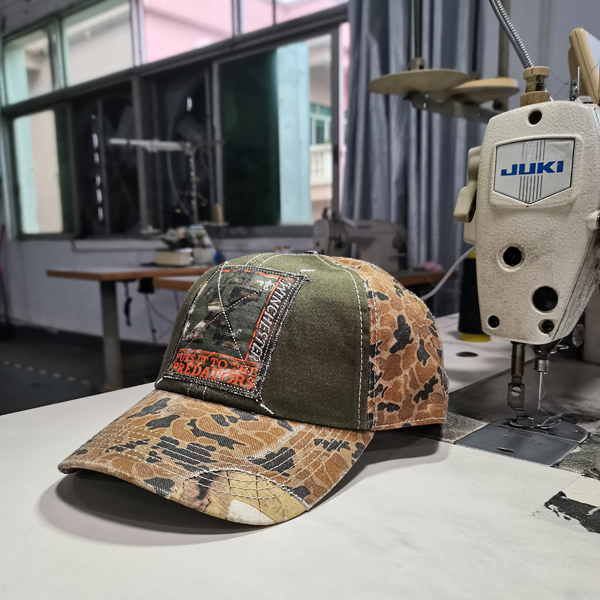 DW21#U  Customized classic washed camo caps and hunting baseball hats