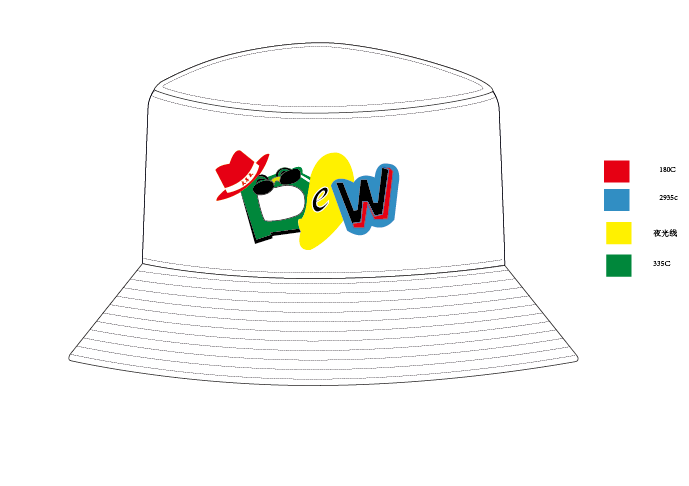 299 Daewen logo buckets hat